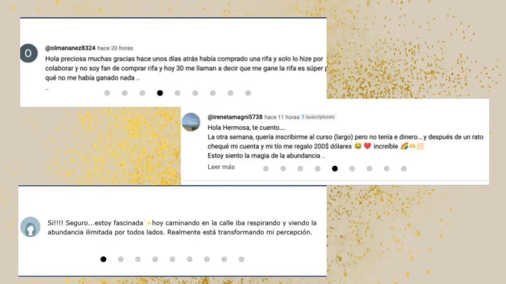 Testimonios de alumnas de la formación virtual Millonaria Magnética de Sajeeva Hurtado