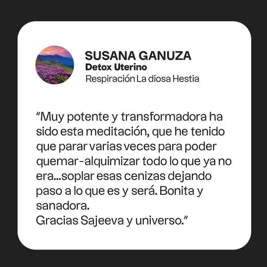 Respiración Hestia. Curso Online Detox Uterino Sajeeva Hurtado